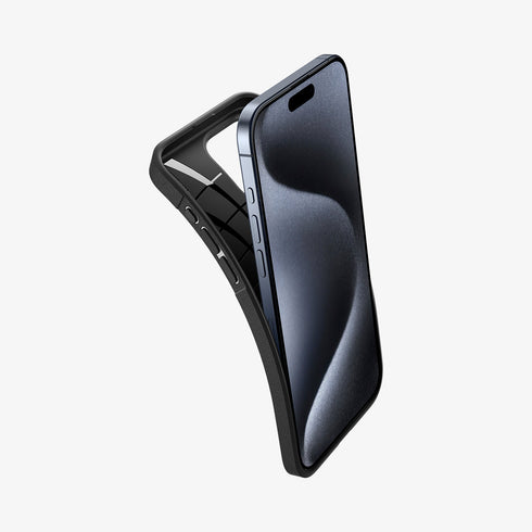 ACS06441 - iPhone 15 Pro Max Case Core Armor in matte black showing the back